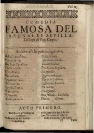 El arenal de Seuilla | Biblioteca Virtual Miguel de Cervantes