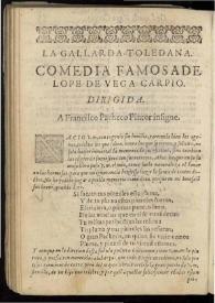 La gallarda toledana | Biblioteca Virtual Miguel de Cervantes