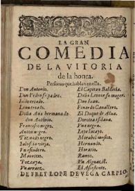 La vitoria de la honra | Biblioteca Virtual Miguel de Cervantes