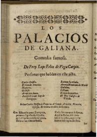 Los Palacios de Galiana | Biblioteca Virtual Miguel de Cervantes