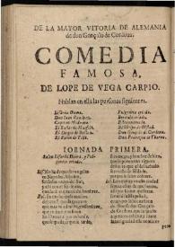 La mayor vitoria [sic] de Alemania de don Gonçalo de Cordoua | Biblioteca Virtual Miguel de Cervantes