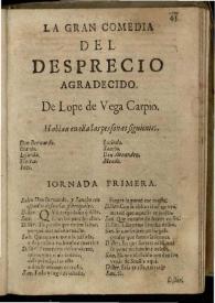 El Desprecio agradecido | Biblioteca Virtual Miguel de Cervantes