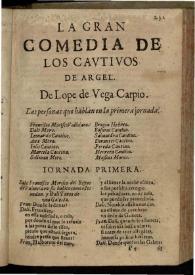 Los Cautiuos de Argel | Biblioteca Virtual Miguel de Cervantes