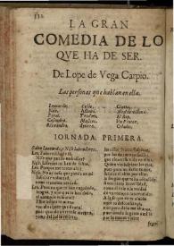 De lo que ha de ser | Biblioteca Virtual Miguel de Cervantes