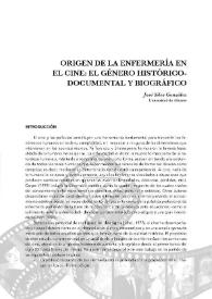 Origen de la enfermería en el cine: el género histórico-documental y biográfico / José Siles González | Biblioteca Virtual Miguel de Cervantes