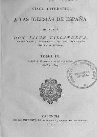 Viage literario a las iglesias de España. Tomo 9. Viage a Solsona, Ager y Urgel, 1806 y 1807 / Jaime Villanueva | Biblioteca Virtual Miguel de Cervantes