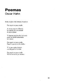 Poemas / Óscar Hahn | Biblioteca Virtual Miguel de Cervantes