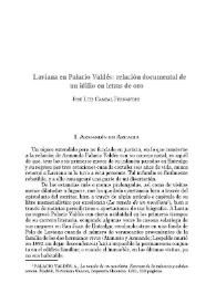 Laviana en Palacio Valdés: relación documental de un idilio en letras de oro / José Luis Campal Fernández | Biblioteca Virtual Miguel de Cervantes