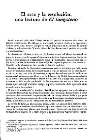 "El tungsteno". El arte y la revolución / Francisco José López Alfonso | Biblioteca Virtual Miguel de Cervantes