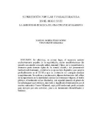 Superstición popular y paraliteratura en el siglo XVIII. La ambigüedad burlesca del "Gran piscator de Salamanca" / Manuel María Pérez López | Biblioteca Virtual Miguel de Cervantes