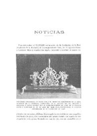 Noticias. Boletín de la Real Academia de la Historia. Tomo 76 (junio 1920). Cuaderno VI | Biblioteca Virtual Miguel de Cervantes