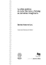 La obra poética de Julio Herrera y Reissig: su universo imaginario / Beatriz Amestoy Leal | Biblioteca Virtual Miguel de Cervantes