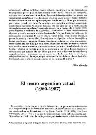 El teatro argentino actual (1960-1987) / Osvaldo Pelletieri | Biblioteca Virtual Miguel de Cervantes