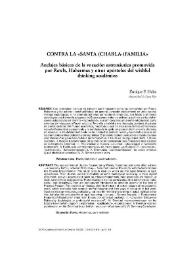 Contra la "santa (charla-)familia". Anclajes básicos de la vocación astronáutica promovida por Rawls, Habermas y otros apóstoles del wishful thinking académico | Biblioteca Virtual Miguel de Cervantes