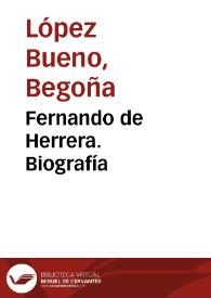 Fernando de Herrera. Biografía / Begoña López Bueno | Biblioteca Virtual Miguel de Cervantes