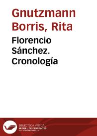 Florencio Sánchez. Cronología / Rita Gnutzmann | Biblioteca Virtual Miguel de Cervantes