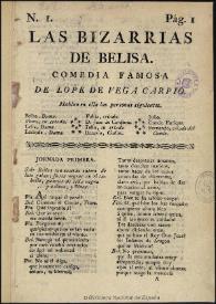 Las bizarrias de Belisa : comedia famosa / de Lope de Vega Carpio | Biblioteca Virtual Miguel de Cervantes