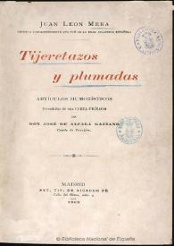 Tijeretazos y plumadas : artículos humorísticos / Juan León Mera | Biblioteca Virtual Miguel de Cervantes