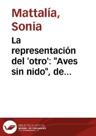 La representación del 'otro': "Aves sin nido", de Clorinda Matto de Turner / Sonia Mattalia | Biblioteca Virtual Miguel de Cervantes