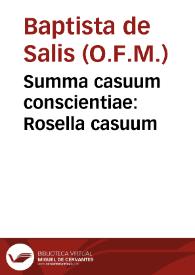 Summa casuum conscientiae : Rosella casuum / Sixto IV. Papa : Bulla "Etsi dominici gregis", de observantia facultatum absolvendi casibus Sedi Apostolicae reservatis. Romae, III. Kal. Ian. [30 dic.] 1479 | Biblioteca Virtual Miguel de Cervantes