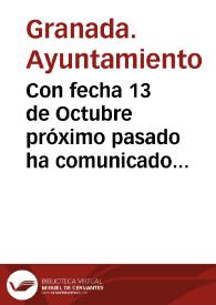 Con fecha 13 de Octubre próximo pasado ha comunicado al Consejo el Excmo. Sr. Secretario de Estado y del Despacho de Gracia y Justicia por medio del Ilmo. Sr. Decano de él la Real orden siguiente. Ilmo. Sr. : El Secretario de Estado y del Despacho de Marina me dijo en 4 del corriente mes, que con la misma fecha comunicaba al Comandante de Marina de Barcelona lo siguiente... / D. Mariano de Zayas | Biblioteca Virtual Miguel de Cervantes