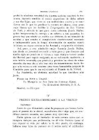 Premio extraordinario a la virtud / Pedro de Novo y Colson, El Marqués de San Juan de Piedras Albas, Fr. Guillermo Antolín, O.S.A. | Biblioteca Virtual Miguel de Cervantes