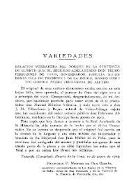 Relación verdadera del porqué de la sentencia de muerte que el segundo adelantado don Pedro Fernández de Lugo, governador, justicia maior desta isla de tenerife y de La Palma, mandó dar i dio contra Pedro Fernández de Alfaro / Francisco P. Montes de Oca García | Biblioteca Virtual Miguel de Cervantes