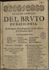 El Bruto de Babilonia / de Don Iuan de Matos Fragoso, de Don Agustin Moreto y Don Geronimo Cancer | Biblioteca Virtual Miguel de Cervantes