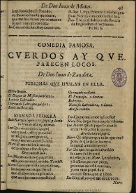 Cuerdos ay que parecen locos / de don Iuan de Zaualeta | Biblioteca Virtual Miguel de Cervantes