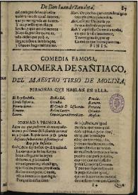 La Romera de Santiago / del maestro Tirso de Molina | Biblioteca Virtual Miguel de Cervantes