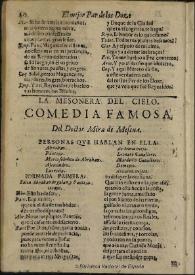 La mesonera del cielo / Antonio Mira de Amescua ; ed. Aurelio Valladares Reguero | Biblioteca Virtual Miguel de Cervantes