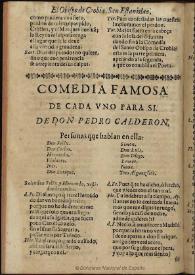 Cada uno para si | Biblioteca Virtual Miguel de Cervantes