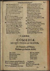 Lo que puede la criança | Biblioteca Virtual Miguel de Cervantes