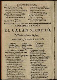 El Galan Secreto | Biblioteca Virtual Miguel de Cervantes