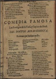 Los Prodigios de la Vara, y Capitan de Israel | Biblioteca Virtual Miguel de Cervantes