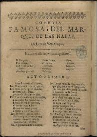 El Marques de las Nabas / de Lope de Vega Carpio | Biblioteca Virtual Miguel de Cervantes