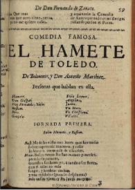 El hamete de Toledo / de Belmonte y D. Antonio Martinez | Biblioteca Virtual Miguel de Cervantes