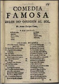 Zelos no ofenden al sol : comedia famosa / de D. Pedro Calderon | Biblioteca Virtual Miguel de Cervantes