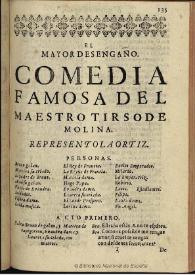 El mayor desengaño / del Maestro Tirso de Molina | Biblioteca Virtual Miguel de Cervantes