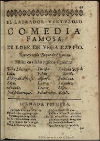 El labrador venturoso / de Lope de Vega Carpio | Biblioteca Virtual Miguel de Cervantes