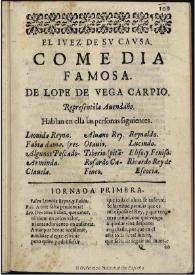 El juez de su causa / de Lope de Vega Carpio | Biblioteca Virtual Miguel de Cervantes