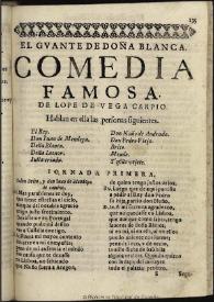 El guante de doña Blanca / comedia famosa de Lope de Vega Carpio | Biblioteca Virtual Miguel de Cervantes