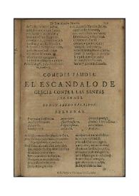 El escandalo de Grecia contra las santas imágenes / de don Pedro Calderon | Biblioteca Virtual Miguel de Cervantes