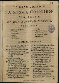 La misma conciencia acusa / D. Agustín Moreto y Cabaña; colección hecha e ilustrada por D. Luis Fernández-Guerra y Orbe | Biblioteca Virtual Miguel de Cervantes