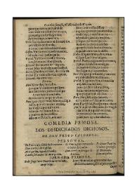 Los desdichados dichosos / de don Pedro Calderon | Biblioteca Virtual Miguel de Cervantes