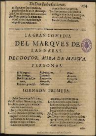 El Marques de las Nabas / del dotor Mira de Mescua | Biblioteca Virtual Miguel de Cervantes