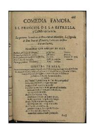 El principe de la estrella, y castillo de la vida / la primera iornada es de Don Antonio Martinez; la segunda de Don Iuan de Zavaleta; la tercera de Don Vicente Suarez | Biblioteca Virtual Miguel de Cervantes