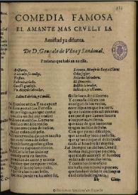 El amante mas cruel y la amistad ya difunta / de D. Gonzalo de Ulloa y Sandoval | Biblioteca Virtual Miguel de Cervantes