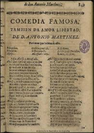 Tambien da amor libertad / de D.Antonio Martinez | Biblioteca Virtual Miguel de Cervantes