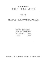 Temas sudamericanos / E. M. de Hostos | Biblioteca Virtual Miguel de Cervantes